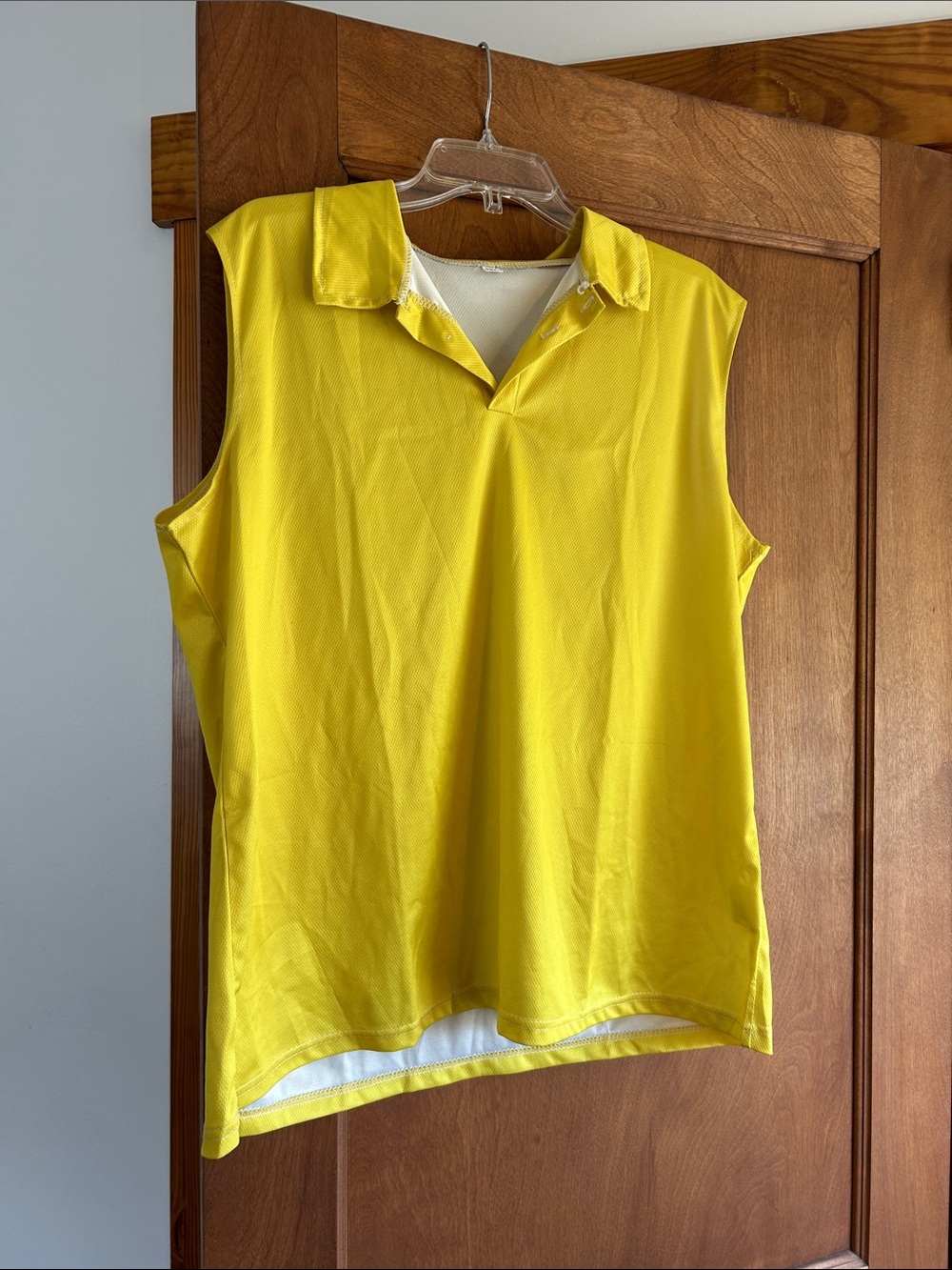 Yellow Sleeveless Polo Top - Unbranded